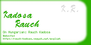 kadosa rauch business card